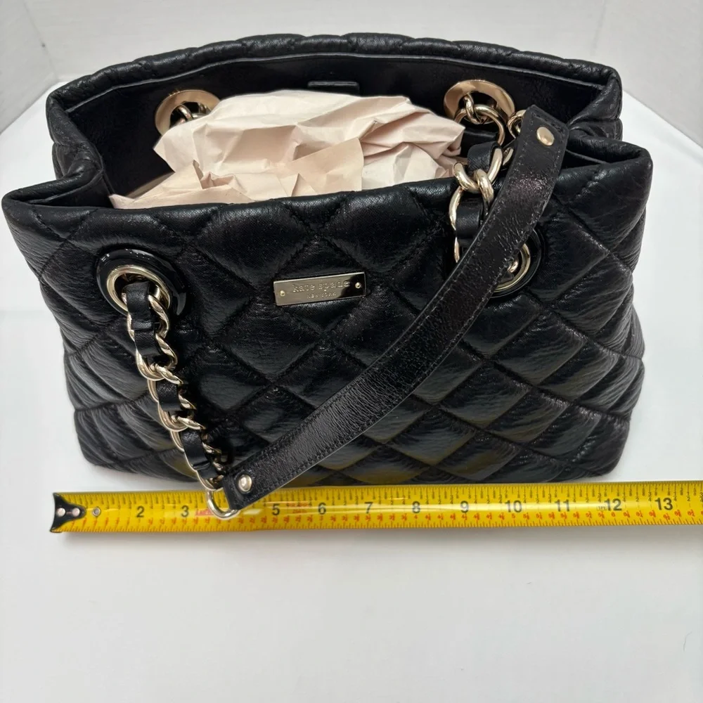Kate Spade Black Quilted Leather Handbag